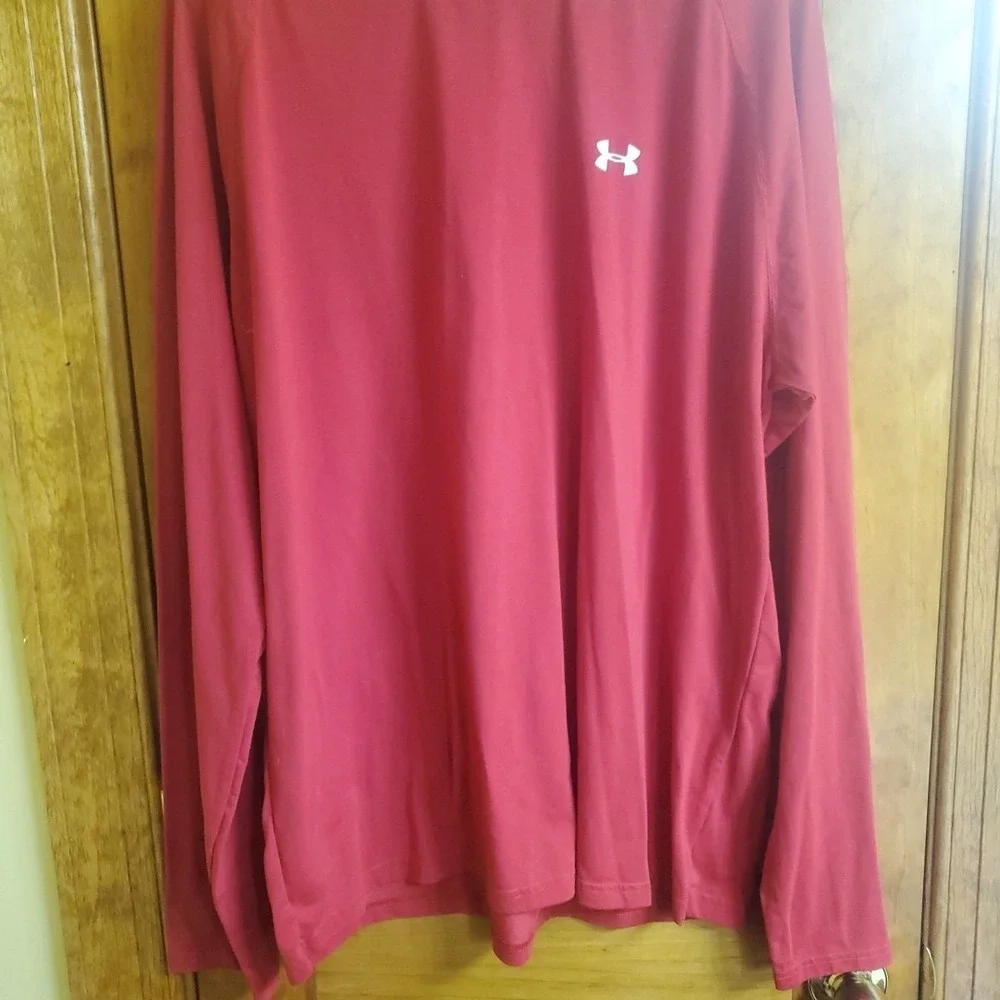 Under Armour Unisex Adult Baselayer Polyester And Spandex Red Sz XL